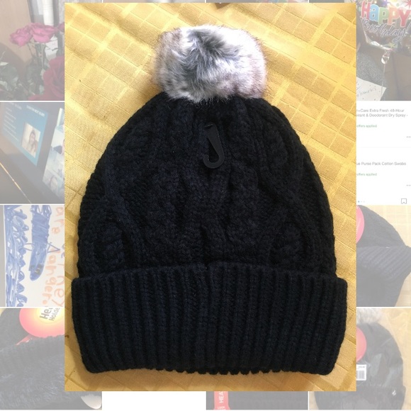 Women's🧣🧤Heat Holders Cable Knit  Pom Pom Beanie - Picture 4 of 6